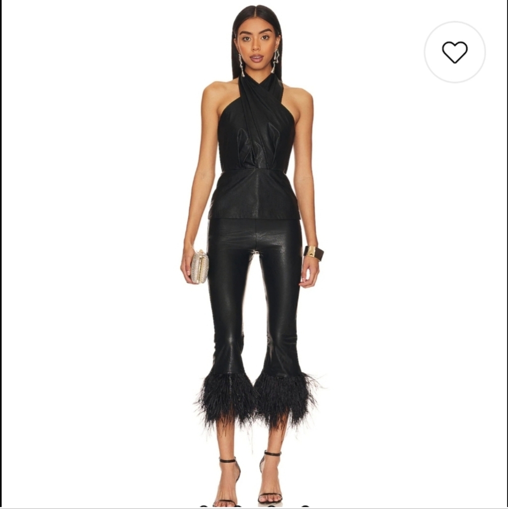 Amanda Uprichard Black Halter Top